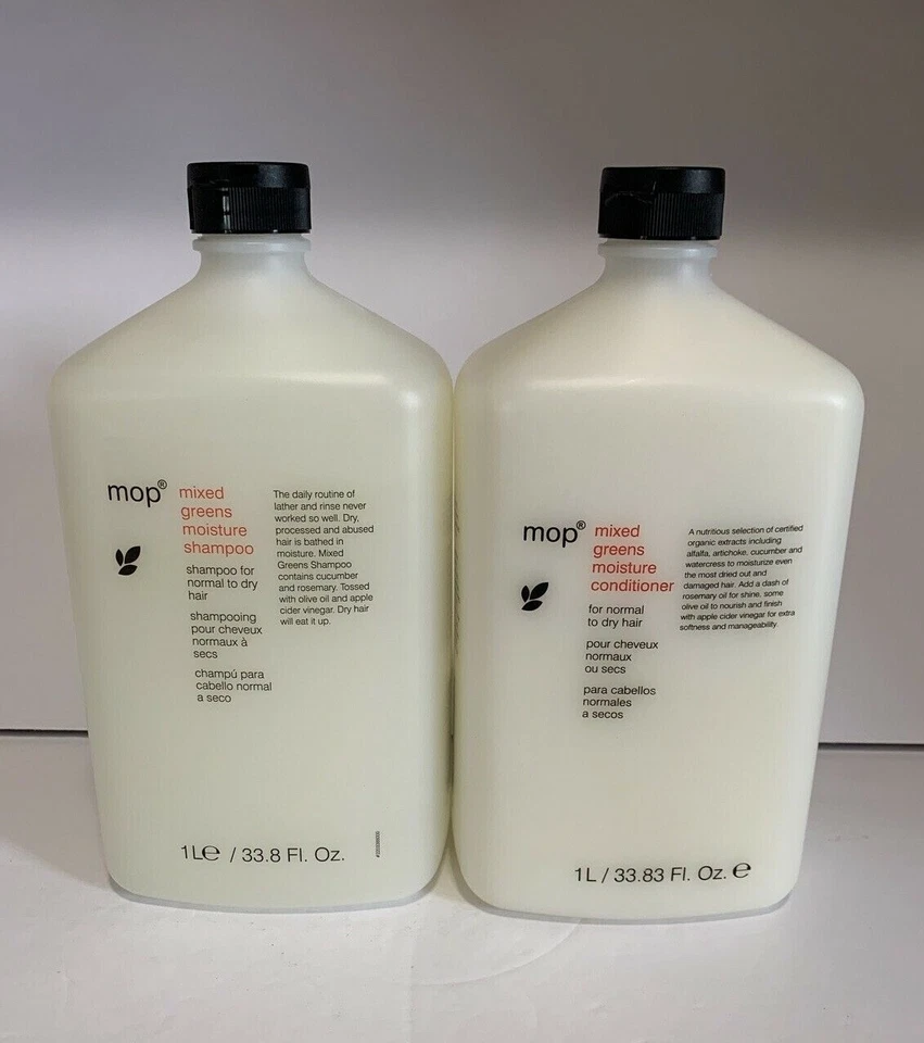 Швабра смешанные зеленые увлажняющий шампунь и кондиционер DUO 33,83 жидкой унции - Изображение 4 из 4