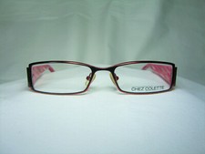 Chez Colette, eyeglasses, oval, square, frames, women's, NOS, fancy vintage rare
