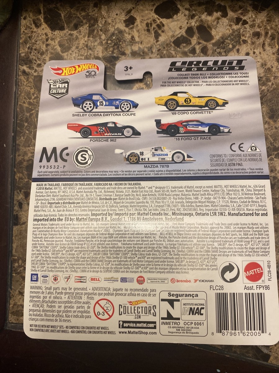 Hot Wheels CAR Culture Circuit Legends Shelby Cobra Daytona Coupe