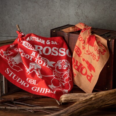 Japan Studio Ghibli Porco Rosso Bandana Red GBL x STUDIO D'ARTISAN