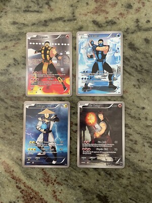 Mortal Kombat Collection Trading Cards Set Scorpion Sub Zero Liu Kang Raiden Lot
