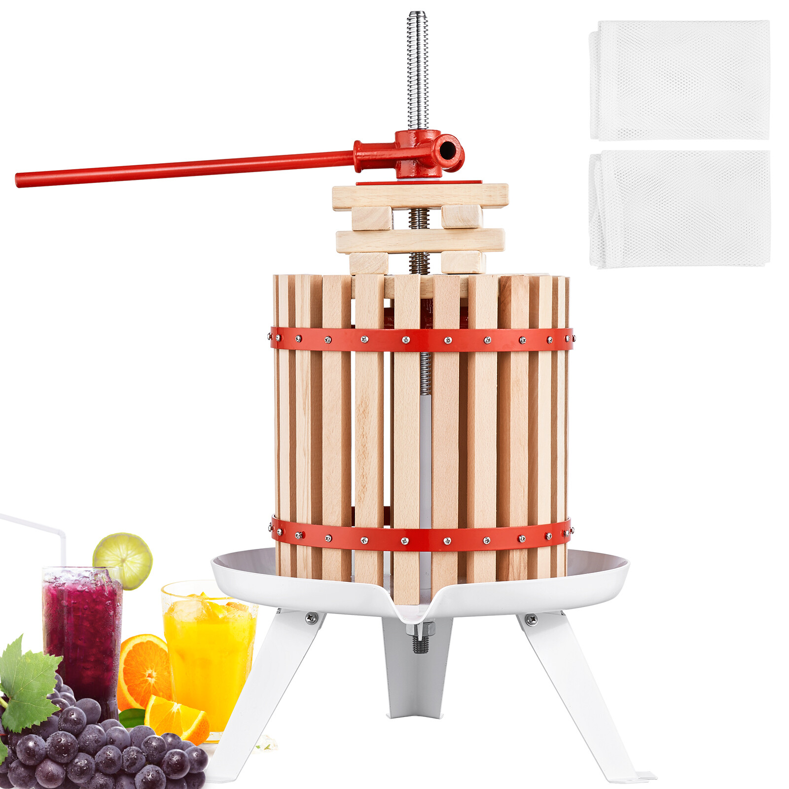 Fruit wine press,1.5 gal, stainless steel
