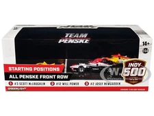 INDY 500 (2024) ALL PENSKE FRONT ROW SET OF 3 CARS 1/64 BY GREENLIGHT 11611
