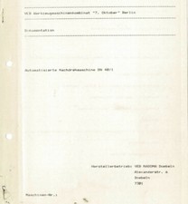 Drehmaschine DN 40/1 - Bedienanleitung/Dokumentation
