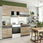 Küche Küchenzeile Einbauküche Küchenblock Singleküche ALINA 200 cm Sonoma Eiche