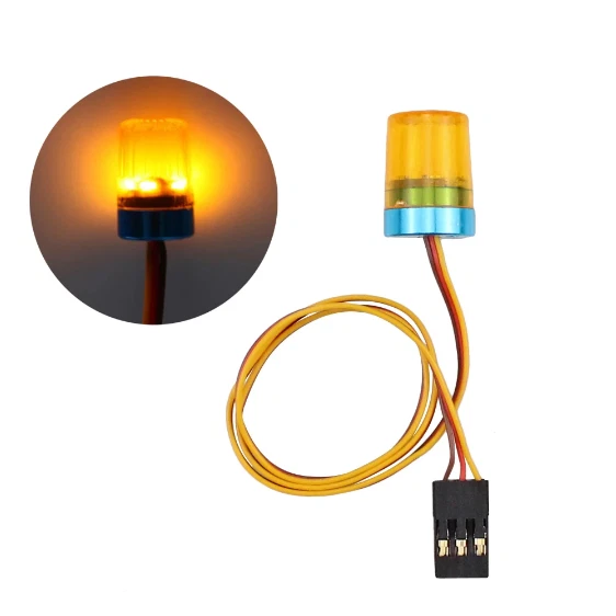 RC LED Warnleuchte Rundumleuchte Rundumlicht Lampe 5 LED Aluhalterung RC Auto - Bild 3 von 4