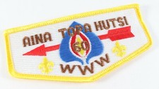 Parche con solapa vintage Lodge 60 Aina Topa Hutsi Order Arrow WWW Boy Scouts America