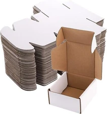Cedilis 75 Pack Corrugated Mailer, 4X4X2 Inches Shipping Boxes, Small Cardboard 