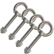 Shoulder Eye Bolt 4 Pack M10 Stainless Steel Shoulder Eye Bolts 2.75" Eye Bol...