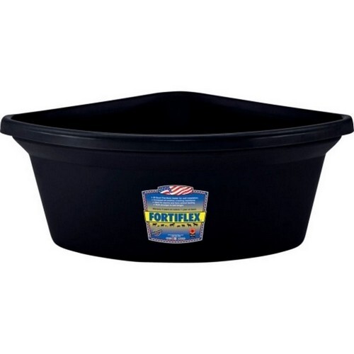 Fortiflex Corner Fence Mount Feeder 24 QT;Black