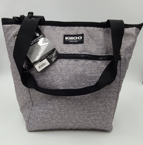 NUEVO Bolso de almuerzo Igloo Active 12 latas - gris jaspeado aislado/negro Foto 3 de 4