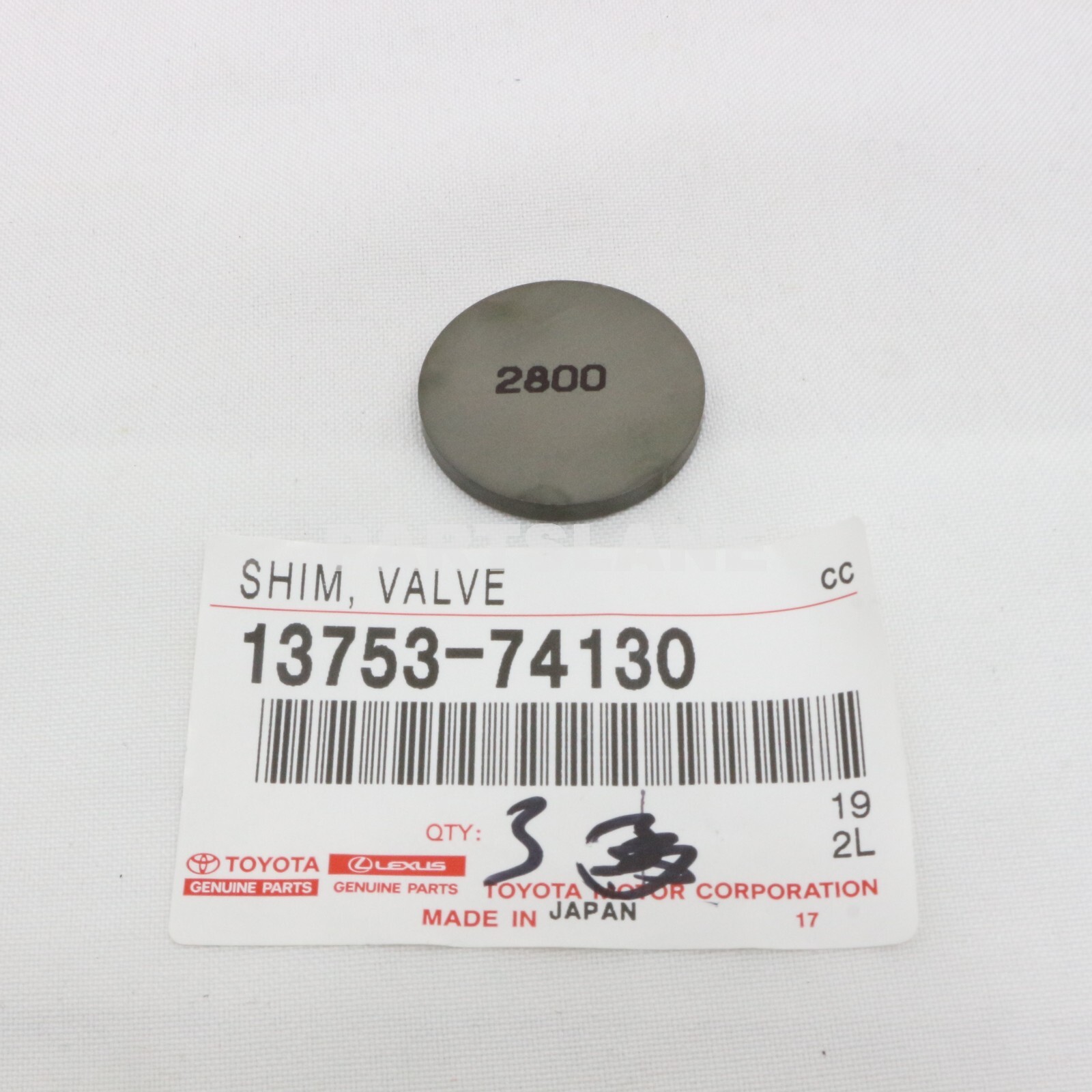 1375374130 Genuine Toyota Shim Valve Adjusting 13753-74130 for 