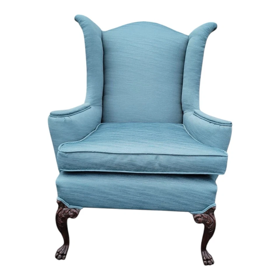 Silla Chippendale inglesa del siglo XIX - patas de garra talladas, patas de acanto Foto 2 de 4