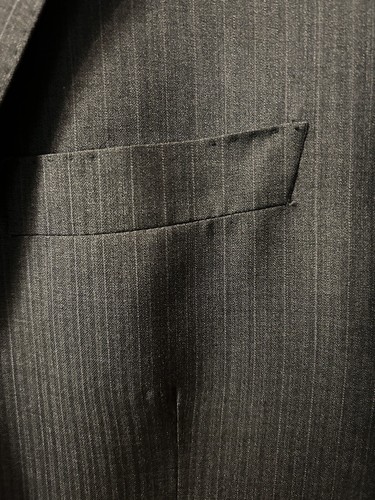 Ermenegildo Zegna Wool Silk 2 Piece Suit 40R Dark Gray Striped Pants 35x30 - Picture 7 of 21
