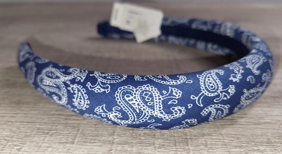 Diadema GAP Niños Niñas Azul Bandana Estampado Paisley Nueva con Etiquetas Foto 2 de 4