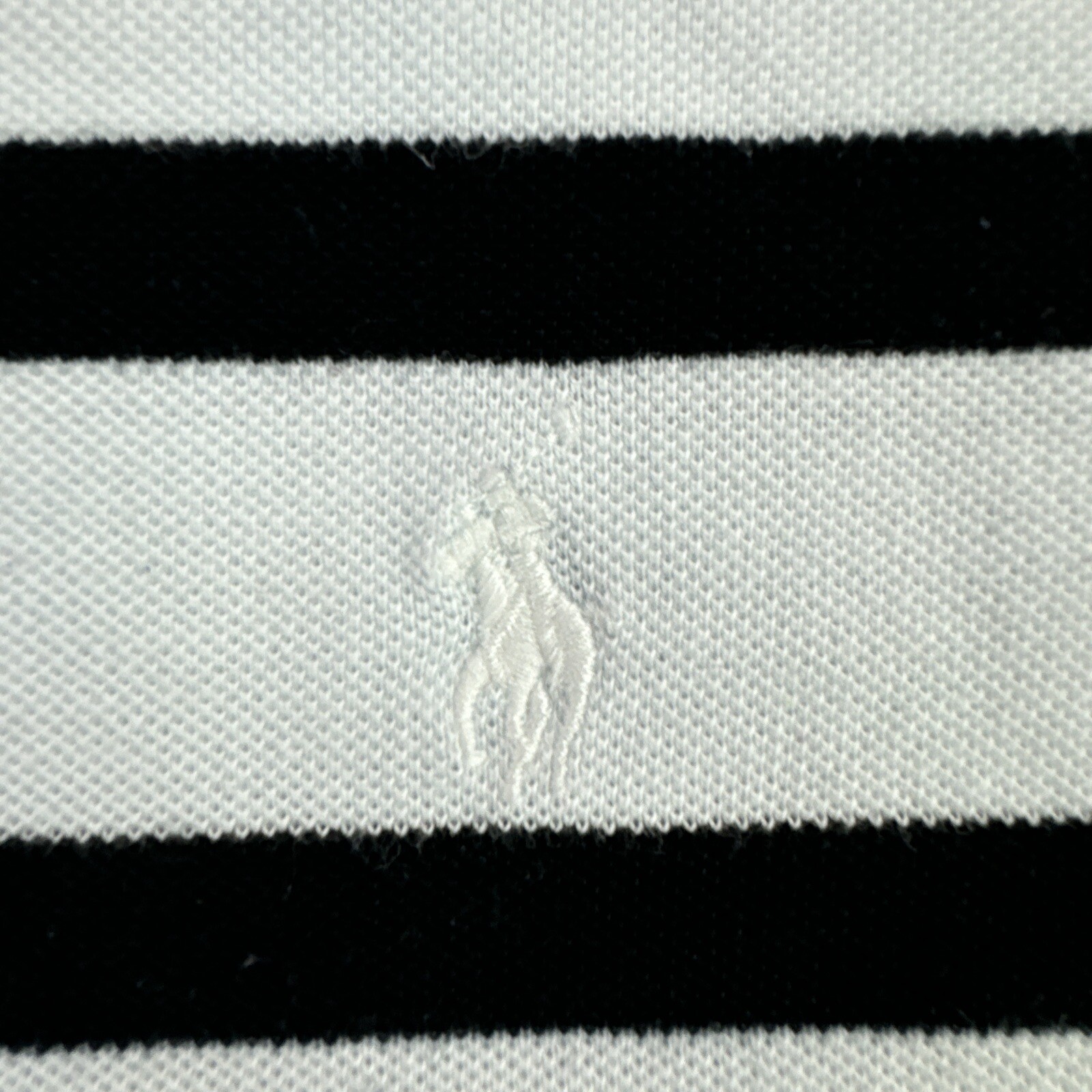 Polo Ralph Lauren camicia uomo M vestibilità personalizzata righe bianco pony cotone colletto
