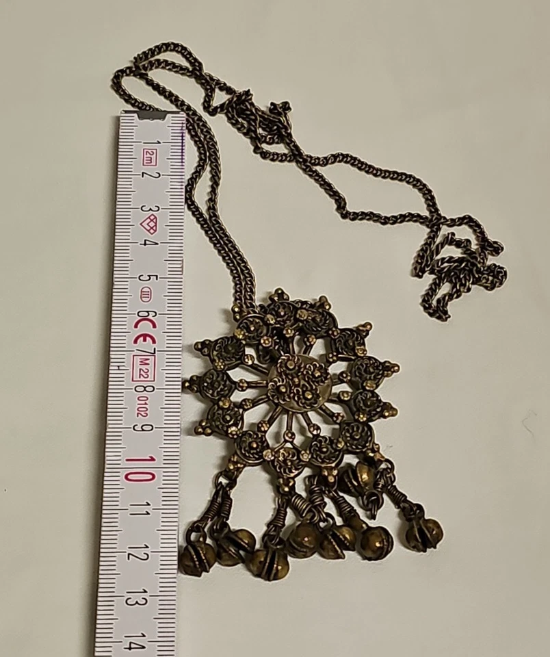 Türkische Vintage Amulett Kette Collier XXL Anhänger Bauchtanz-Schmuck - Bild 4 von 4