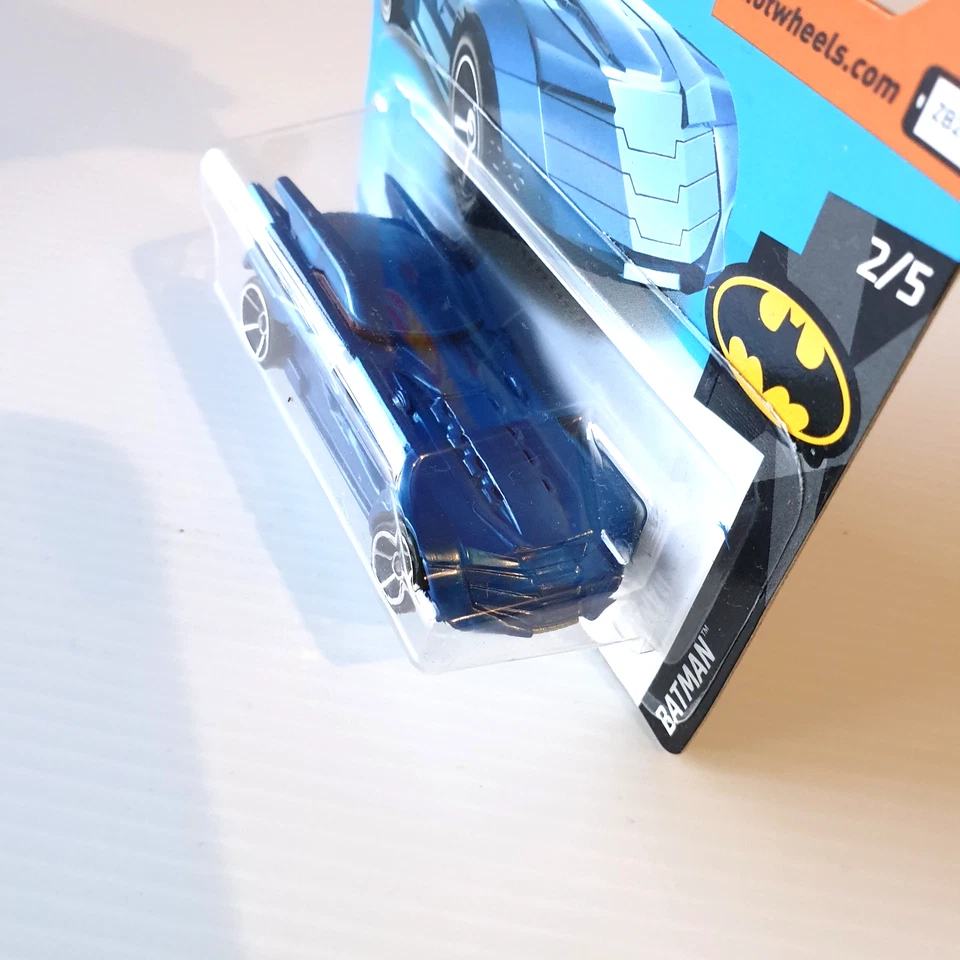 Hot Wheels DC Batman Batmobile Short Card Blue 2018 Mattel Collectable Car - Image 4 of 4