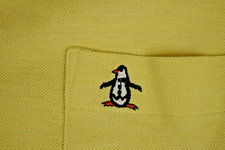 Penguin Shirt VTG Grand Slam Munsingwear Size M/L 70s Pale Yellow Thin Made USA