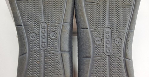 CROCS ICONIC COMFORT SWIFTWATER BOAT SHOES WOMENS SIZE 10 BLACK & GRAY - Picture 6 of 7