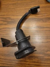 4-Way Flat to 7 Pin Trailer Plug Adapter Power Connector Bracket for RV Campers