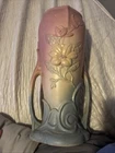 Vintage Hull Pottery USA 204 Large Floral Art Vase Pink Blue Pastel 16”