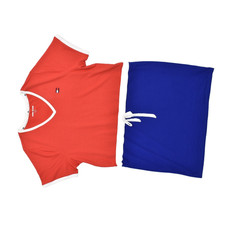 Tommy Hilfiger Sport Women's 1X Red White Blue V-Neck Colorblock Drawstring Wais