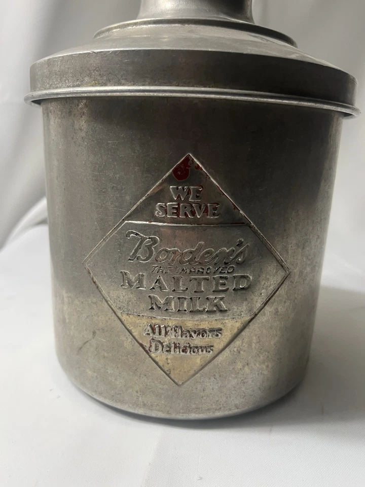 Оригинальная алюминиевая канистра для солодового молока Borden's 1950-е - Изображение 4 из 4