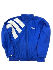 Adidas Vintage Windbreaker Jacket Blue White Size M Used