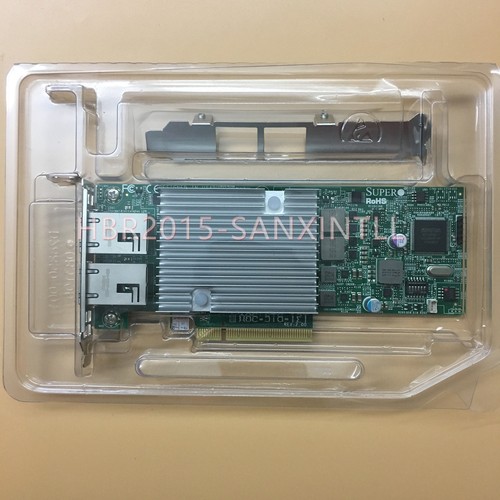 Supermicro AOC-STG-i2T REV 2.0 Dual Port 10GbE Ethernet PCI-E Adapter NIC - 第 1/4 張圖片