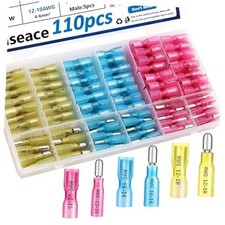 110PCS Bullet Connectors Assortment Kit 22-10AWG Waterproof Bullet 110Pcs