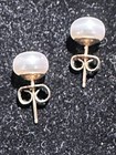 freshwater pearl earrings In 14k gold
