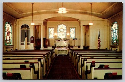 Oriskany NY Eastern Star Home Chapel Interior Vintage Postcard AA224