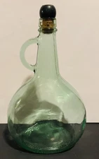 Vintage Almaden Vineyards Green Glass Tint 4 Liters Wine Bottle Jug with Cork 