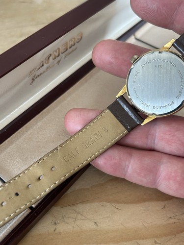 J W BENSON Vintage 1960’s Men’s Manual Incabloc 17 Jewels Gold Dress Watch - 338 - Bild 6 von 7