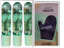 3 Isle of Paradise MEDIUM SELF TANNING OIL MIST 6.7oz & FREE MITT