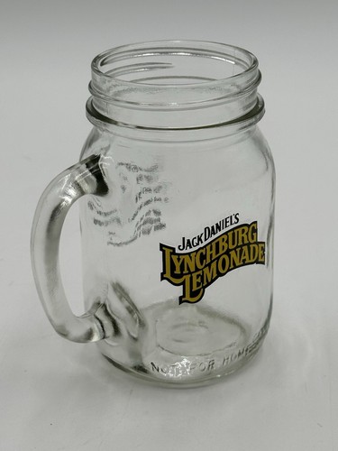 Vintage Jack Daniels Mason Jar Glass Mug - Lynchburg Lemonade Recipe fast Ship - Picture 5 of 5