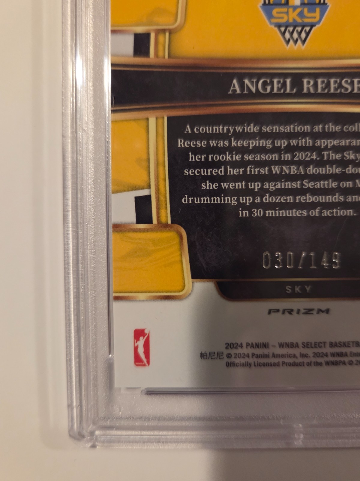 2024 Panini Select WNBA Angel Reese #5 Red Prizm RC #030/149 PSA 9 view 7