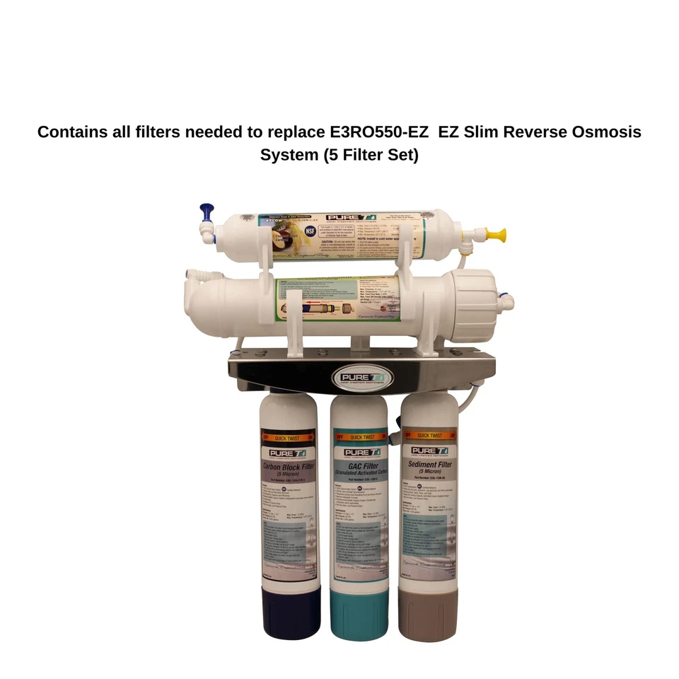 FPK-E3-5 | Filter Set for EZ Slim Reverse Osmosis System, Full Water Filter S... - Image 2 of 4
