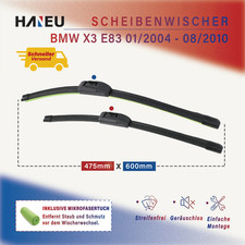 Scheibenwischer Vorne für X3 E83 01/2004 - 08/2010 Wischer Set mit Tuch