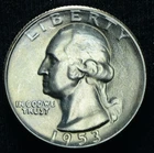 1953-S  25C Washington Quarter BU Gem ~ 26173
