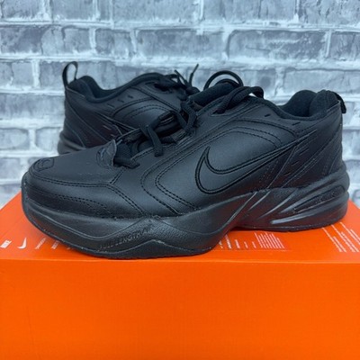 Nike Air Monarch IV 4 Triple Black Comfort Dad Shoes 415445-001 Mens Size 7.5