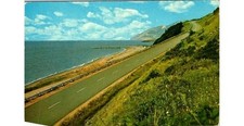 Cape Rouge NS Postcard: 1950s Cabot Trail Atlantic Ocean CANADIANA Highway View