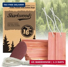 Cedar Blocks for Clothes Storage, 16 Pack, Cedar Planks with Cotton Ropes