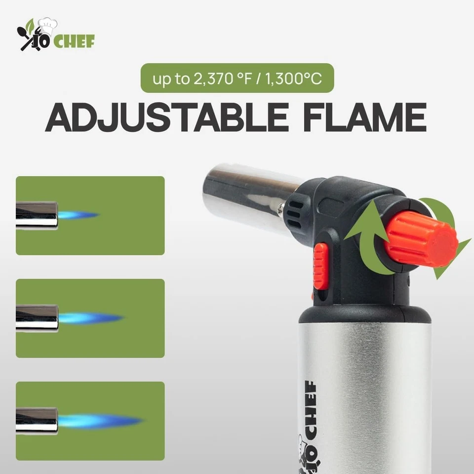 Kitchen Torch With Butane - Refillable Creme Brulee Torch - Image 4 of 4