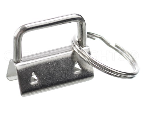 1" Key Fob Hardware Set With Key Rings - 100 Sets - 1 Inch Lanyards Key Chains
