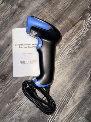 Symcode MJ-6706B Wireless Bluetooth Barcode Scanner 2.4G - Blue