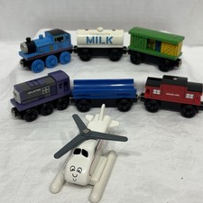 Thomas And Friends Train Wooden Railway Lot Of 7 Thomas, Harold, Splatter Et Al