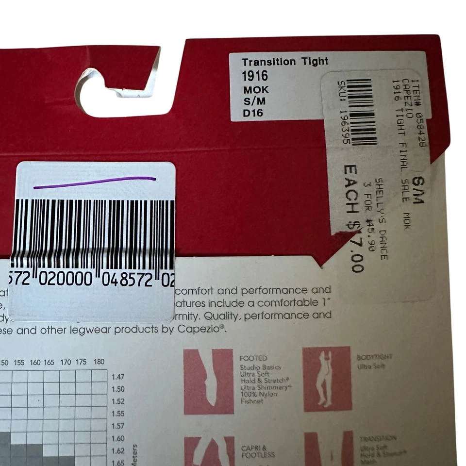 Meia-calça de transição ultra macia Capezio #1916 Mocha nova com etiquetas P/M - Imagem 4 de 4