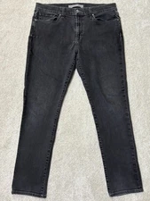 Joe's Jeans Straight Jeans Men's W34 Black Denim Slim Fit Dark Wash Stretch